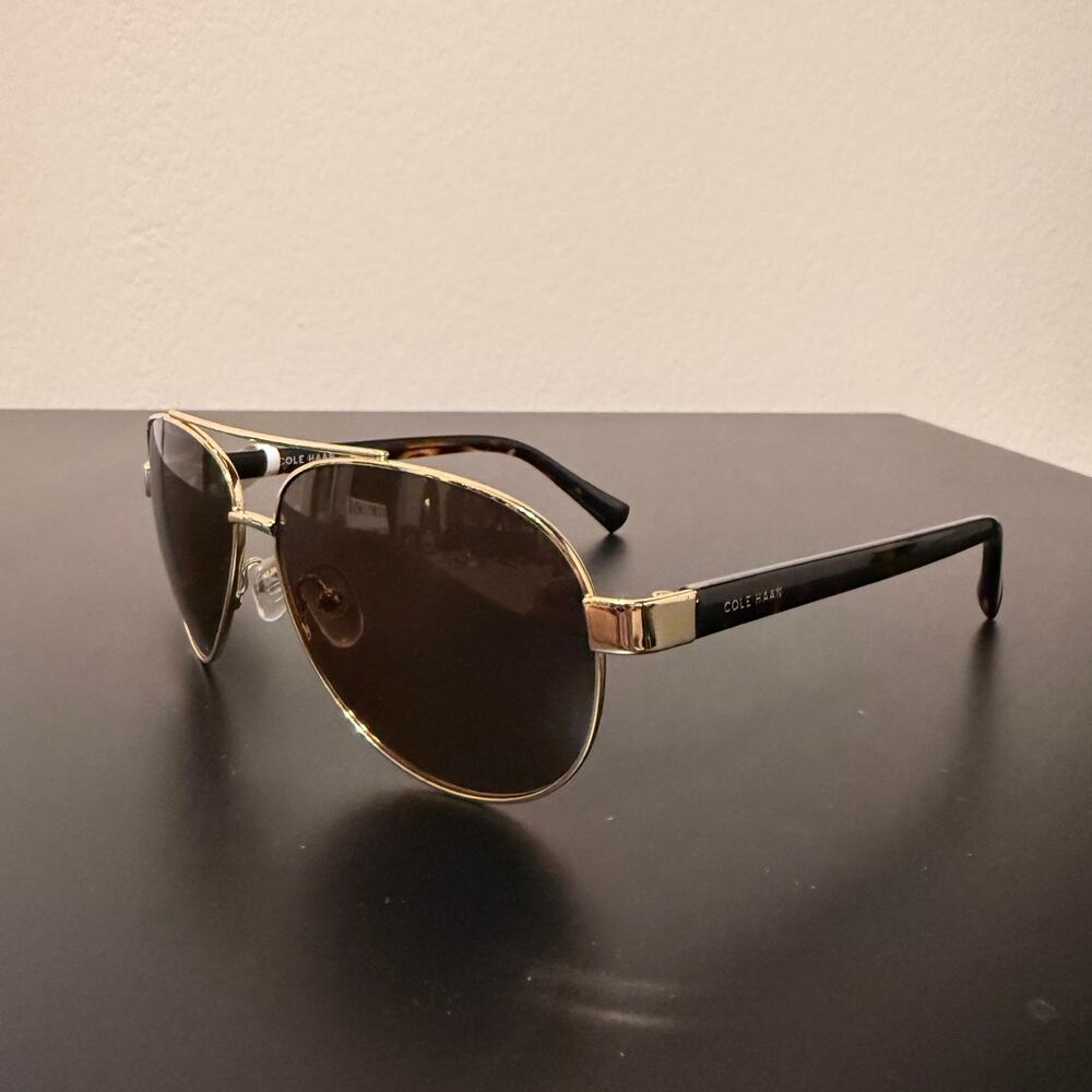Cole Haan CH6043 717GOLD Sunglasses - Polarized Aviator